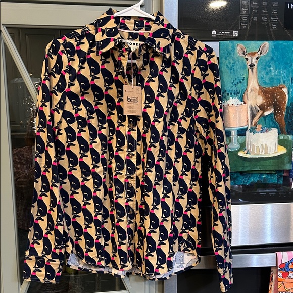 Boden Tops - Boden Women's Sienna Corduroy Dog Button Up Shirt NWT 2